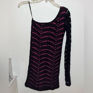 BEBE one shoulder bodycon dress
